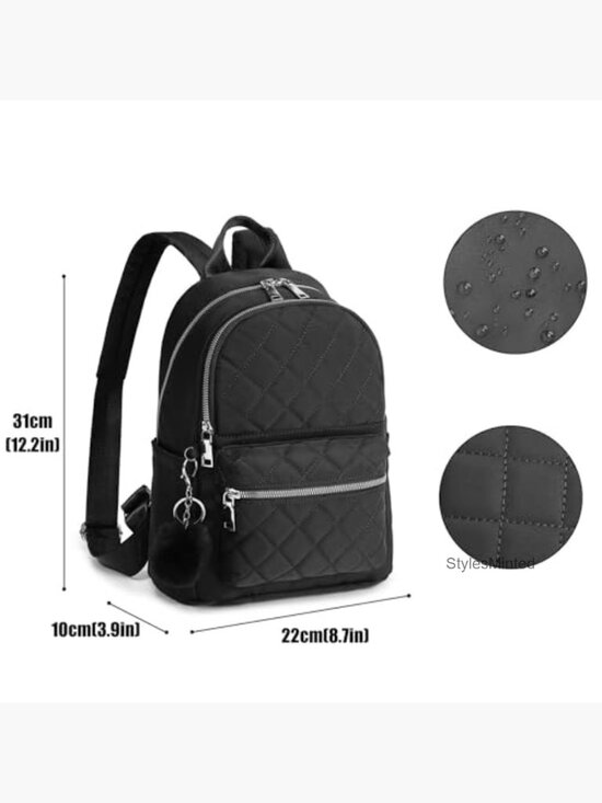Mini Backpack Purse Women Lightweight Travel Bookbag Quilted Vegan Leather 7 main image 5